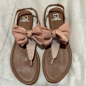 Never used pink bow sandals.